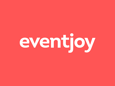 eventjoy identity branding events identity lettering logo logotype red typography wordmark