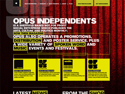 Opus Independents atypical typographic website wordpress