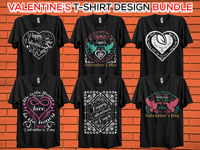 Valentine's T-Shirt Design Bundle