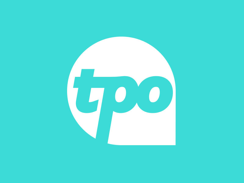 TPO Rebrand teal typography mark vector logo branding