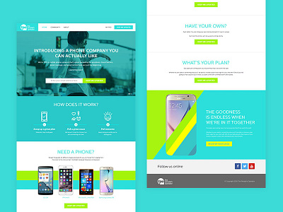 Homepage homepage phone company ui visual design website