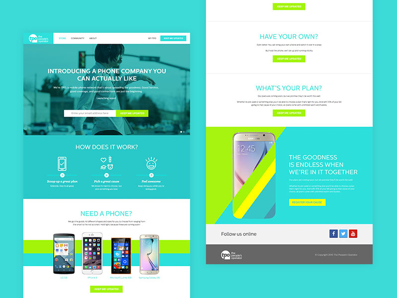 Homepage phone company homepage website ui visual design