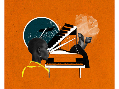 Orange is the new Black architecture art collage design graphic design illustration minimal