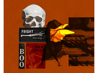 Holloween art collage design graphic design illustration minimal