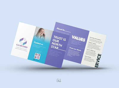 Clever Codes brochure art branding brochure design graphic design minimal