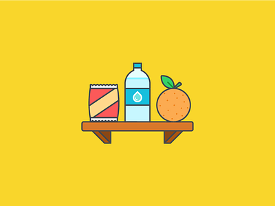 Inventory feature bottle icons inventory items orange products snack startup tech startup technology vector water