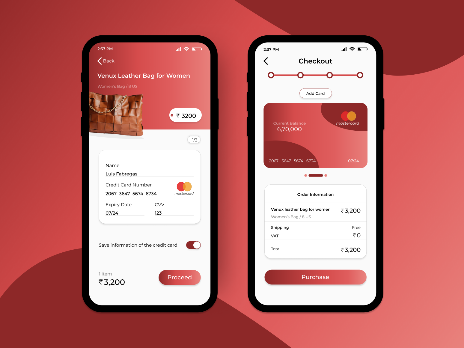 Daily UI 002 (credit card payment) by VENKATESH NADAR on Dribbble