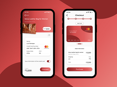 Daily UI 002 (credit card payment) 002 black card challenge credit card dailyui dailyui002 design mobile mobileui red ui ux vertical white