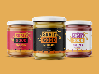 SRSLY GOOD Packaging Design branding food jar logo mustard package design packaging