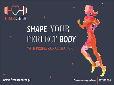 Baner /Billboard Fitness center banner banner design billboard design design illustration illustrator logo minimal vector