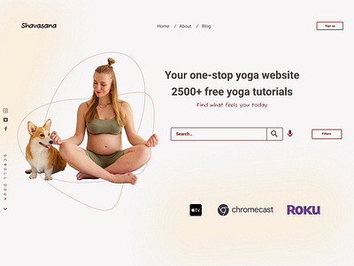 Yoga website landing page