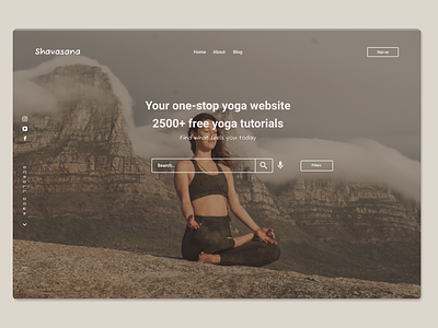 Website landing page beautiful design beautiful ui color palette cool design landing page ideas meditation minimalistic design modern design typography ui design ux design website design work out yoga yoga website yoga website landing page