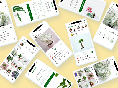 Mobile app design beautiful design color palette cool design design system minimalistic design mobile app mobile app design mobile app design ideas mobile app screens mobile screens modern design plant app plant app design plant app design ideas sign in page typography ui design ux design