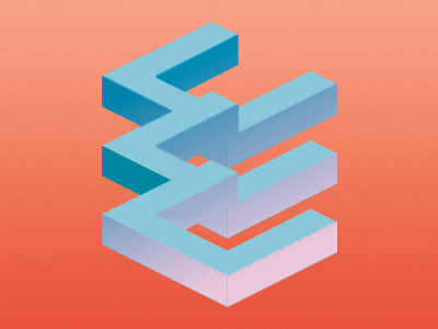 Stacks on stacks 3d colorful cube gradient illusion