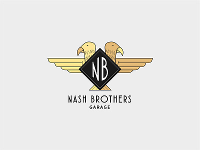 Nash Brothers Garage branding car logo classic cars crest eagles garage logo nash restoration
