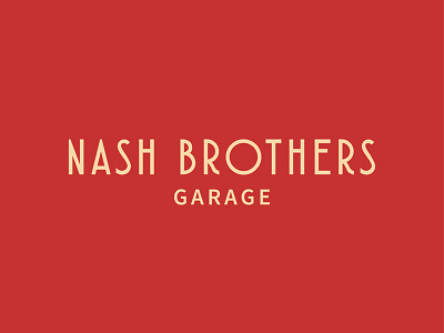 Nash Brothers Garage branding car logo classic cars garage logo nash restoration