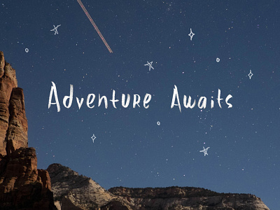 Adventure Awaits adventure adventure awaits camping greatist hand lettering quote stars typography