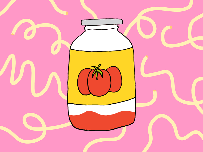Tomato Sauce animation food gif greatist illustration noodles nyc spaghetti tomato tomato sauce
