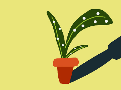 Spotted Plant adobe adobe draw cute green illustration plant spots spotted plant whimsical yellow