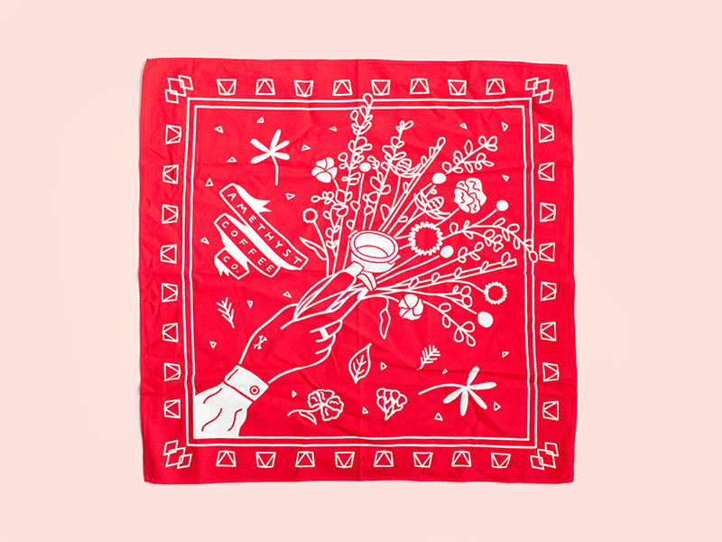 Amethyst Coffee Co. Bandana by Kath Nash on Dribbble