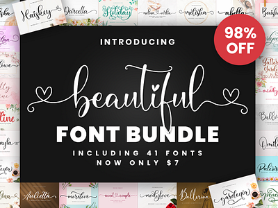 Beautiful Fonts Bundle beach beauty font font design font family fonts fotography fun funny romantic