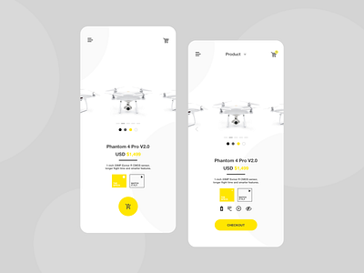 Phantom Drone app dji drone drones fly minimal app minimalist mininalistic phantom ui ux