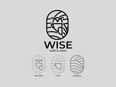 WISE Cafe & Resto Logo Concept branding cafe branding cafe logo logo logo design owl logo resto logo