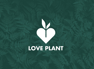 LOVE PLANT | LOGO CONCEPT branding leaf logo logo logo design love logo plant logo