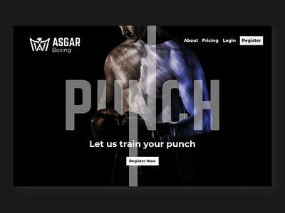Fitness Boxing Homepage Design fitness design fitness homepage graphic design homepage landingpage ui uiux