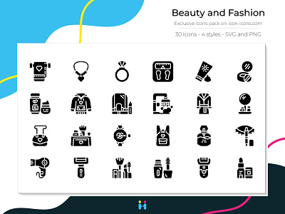 Beauty and Fashion icons (Solid) beauty beauty logo beauty salon exclusive design fashion freebie freeicons graphicdesign icons illustrator pictogram solid color