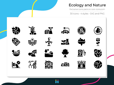 Ecology and Nature icons (Solid)