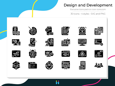 Design and Development icons (Solid) design development exclusive icons free icons freebie graphicdesign icons illustration illustrator logo pictogram ui design uiux