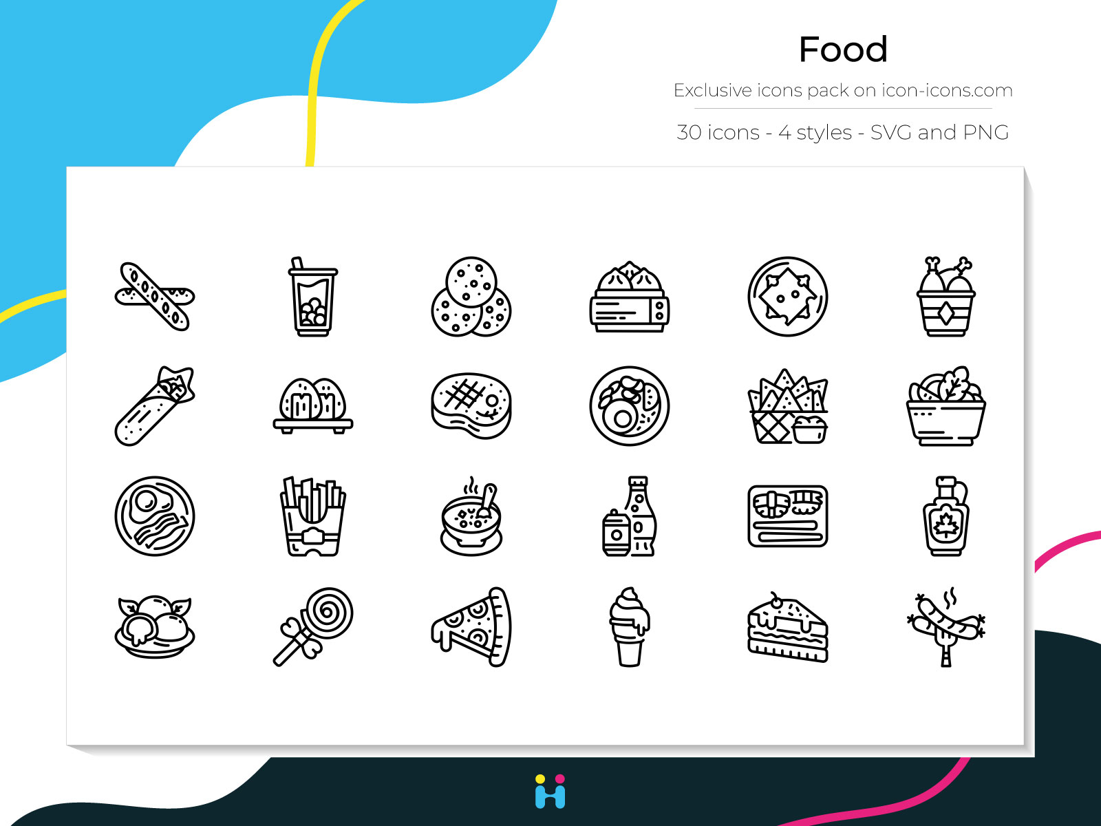 Food icons (Line) by Icon-Icons on Dribbble