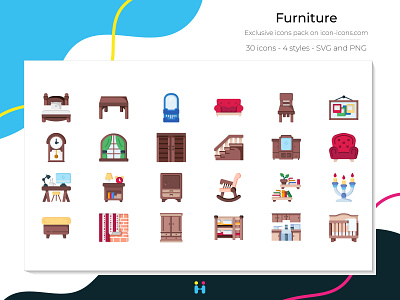 Furniture icons (Flat)