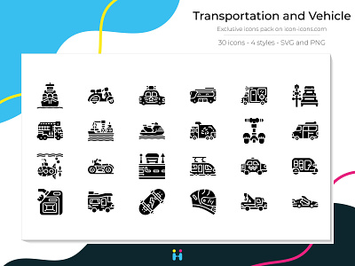 Transportation and Vehicle icons (Solid) design exclusive icons free icons freebie graphicdesign icons illustration illustrator logo pictogram transportation vehicle