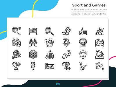 Sport and Games icons (Line) design exclusive icons free icons freebie games graphicdesign icons illustration illustrator logo pictogram sport