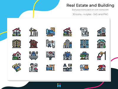 Real Estate and Building icons - Filled Line building construction design exclusive icons free icons freebie graphicdesign home house icons illustration illustrator logo pictogram real estate