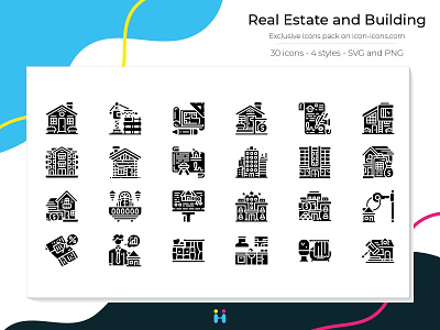 Real Estate and Building icons building construction design exclusive icons free icons freebie graphicdesign home house icons illustration illustrator logo pictogram real estate