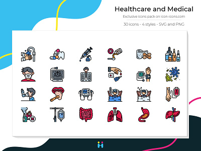 Healthcare and Medical icons - Filled Line design exclusive icons free icons freebie graphicdesign health healthcare icons illustration illustrator logo medical pictogram