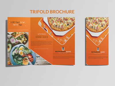 TRIFOLD BROCHURE bifold brochure design design food brochure illustration leaflet print trifold