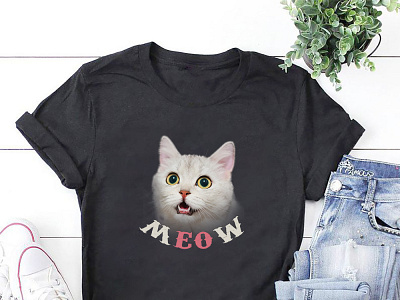 T-Shirt cat tshirt design illustration print t shirt t shirt design template trendy tshirt