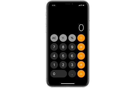 Attempted to design an Apple calculator