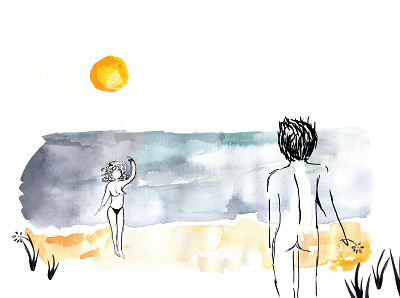 Days in Portugal aquarelle art drawing illustration love sea wanderlust