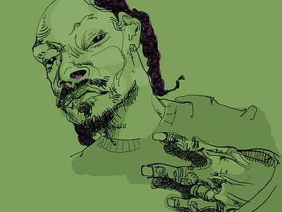 Snoop hip hop illustration portrait