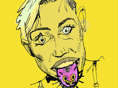 Miley Virus Color illustration pop portrait