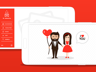 St.Valentine PostCard Creator android app creator flat12 free illustration love postcard valentine