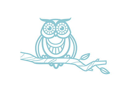 Owl - logo illustration logo outline owl