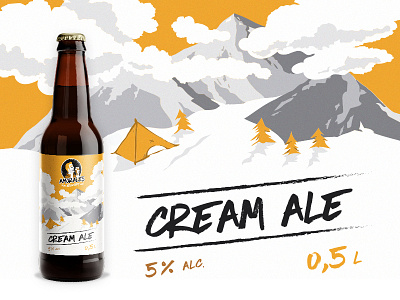 Label for craft beer - Cream Ale ale amorales beer craft cream label