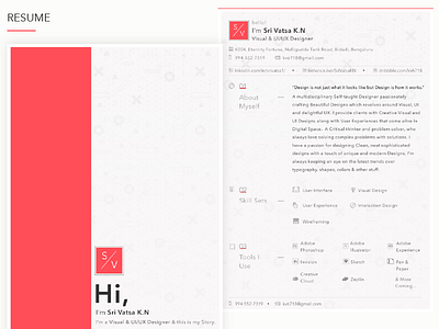 Resume and Cover Letter resume ui ux