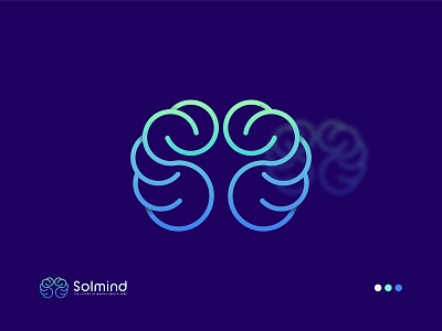 Solmind brain branding business logo creative flat logo logo desing luxury minimalist modern modern logo software startup logo symbol technology